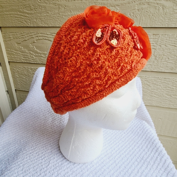 Crochet Earwarmer sequin knit Headband - Picture 3 of 7